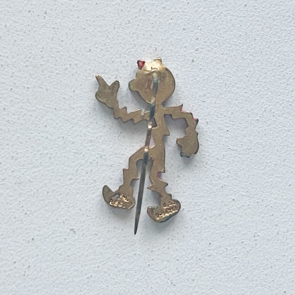 VINTAGE REDDY KILOWATT ELECTRIC COMPANY CARTOON CHARACTER LAPEL STICK PIN 1 IN - Picture 2 of 3